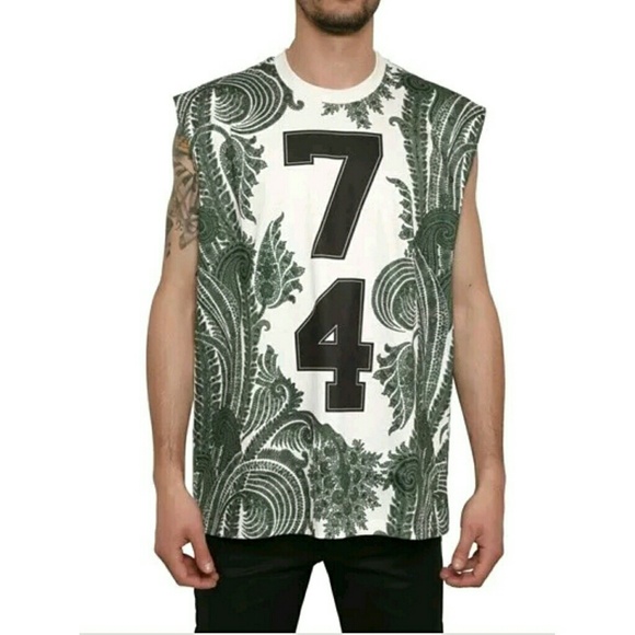 Givenchy Other - GIVENCHY paisley 74 oversized tank muscle tee Tyga